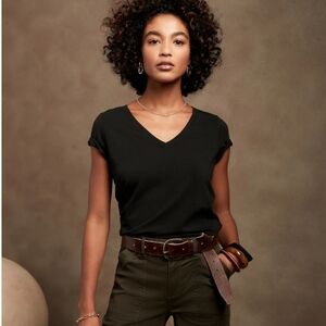 black v neck tee banana republic